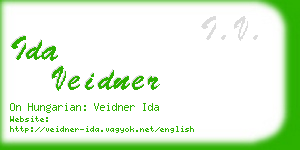 ida veidner business card